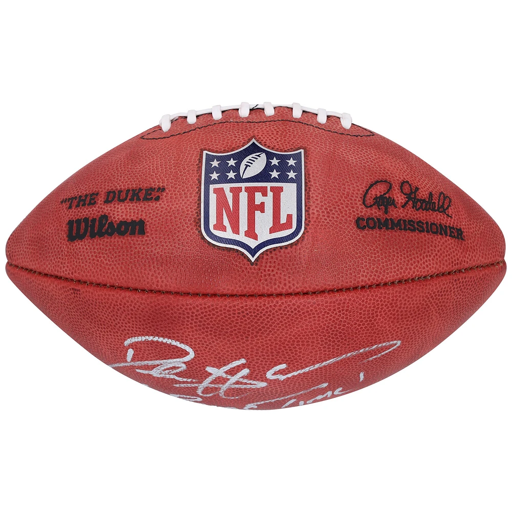 Ballon de football en couleur autographié par Deion Sanders des Dallas Cowboys avec l'inscription « Primetime »