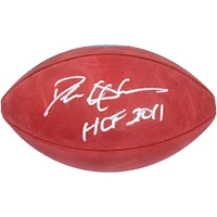 Ballon de football Wilson Duke autographié par Deion Sanders des Dallas Cowboys avec inscription « HOF 11»