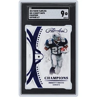 Emmitt Smith Dallas Cowboys 2022 Panini Flawless Sapphire Champions #SBC-5 #6/7 SGC Authenticated 9 Card