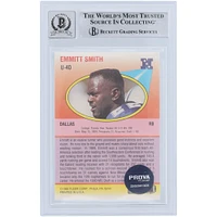 Carte de recrue autographiée de 1990 de Emmitt Smith Dallas Cowboys #U-40 Beckett Fanatics a été témoin d'une mise à jour authentifiée de 10
