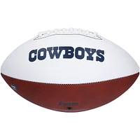 Ballon de football Franklin White Panel autographié par Emmitt Smith des Dallas Cowboys avec l'inscription « HOF 2010 »