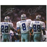 Emmitt Smith Michael Irvin & Troy Aikman Dallas Cowboys Autographed 16" x 20" Backshot Photograph