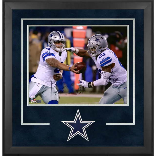 Lids Ezekiel Elliott and Dak Prescott Dallas Cowboys Fanatics Authentic  Deluxe Framed Autographed 16' x 20' Photograph