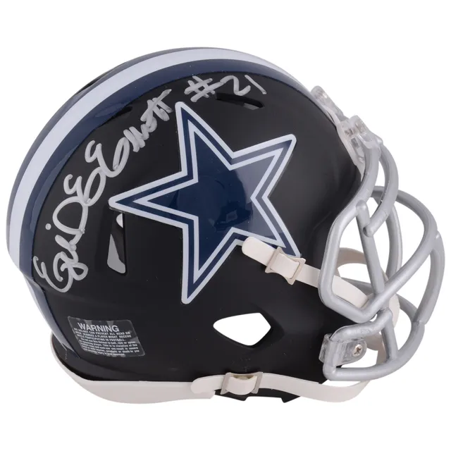 Ezekiel Elliott Dallas Cowboys Fanatics Authentic Autographed Riddell Black  Matte Alternate Speed Mini Helmet