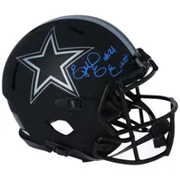 Autographed Dallas Cowboys Ezekiel Elliott Fanatics Authentic Riddell Flat  White Alternate Speed Authentic Helmet