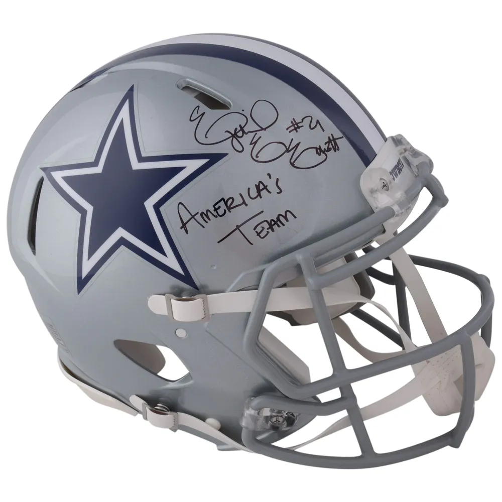 Lids Ezekiel Elliott Dallas Cowboys Fanatics Authentic Autographed Riddell  Speed Authentic Pro-Line Helmet with America's Team Inscription