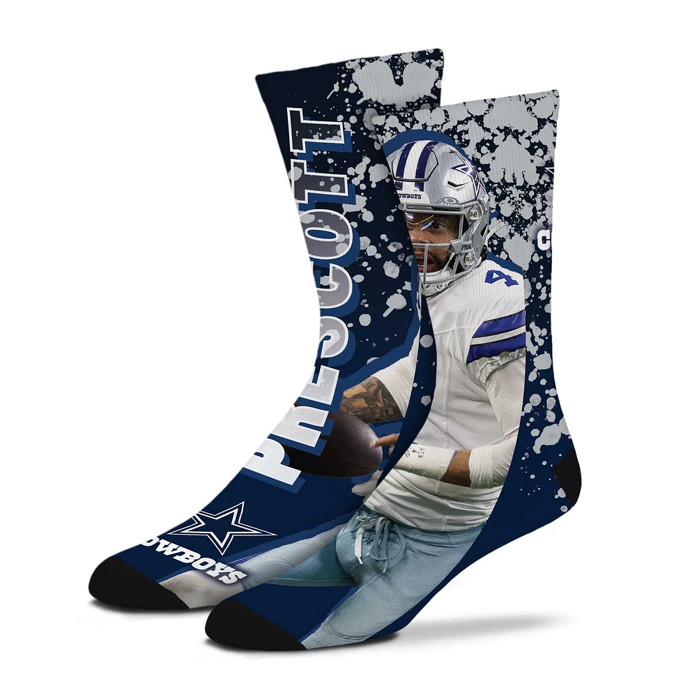 Pour pieds nus Dak Prescott Dallas Cowboys Road Warrior Crew Chaussettes