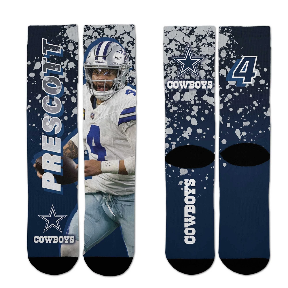 Pour pieds nus Dak Prescott Dallas Cowboys Road Warrior Crew Chaussettes