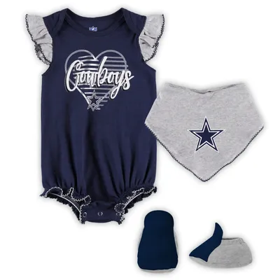 Indianapolis Colts Newborn & Infant Little Champ Three-Piece Bodysuit, Bib  & Booties Set - Royal/Gray