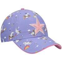 Girls Preschool '47 Purple Dallas Cowboys Unicorn Clean Up Adjustable Hat