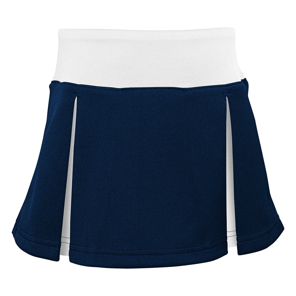 Girls Preschool Navy Dallas Cowboys Spirit Cheerleader Two-Piece Set with Bloomers