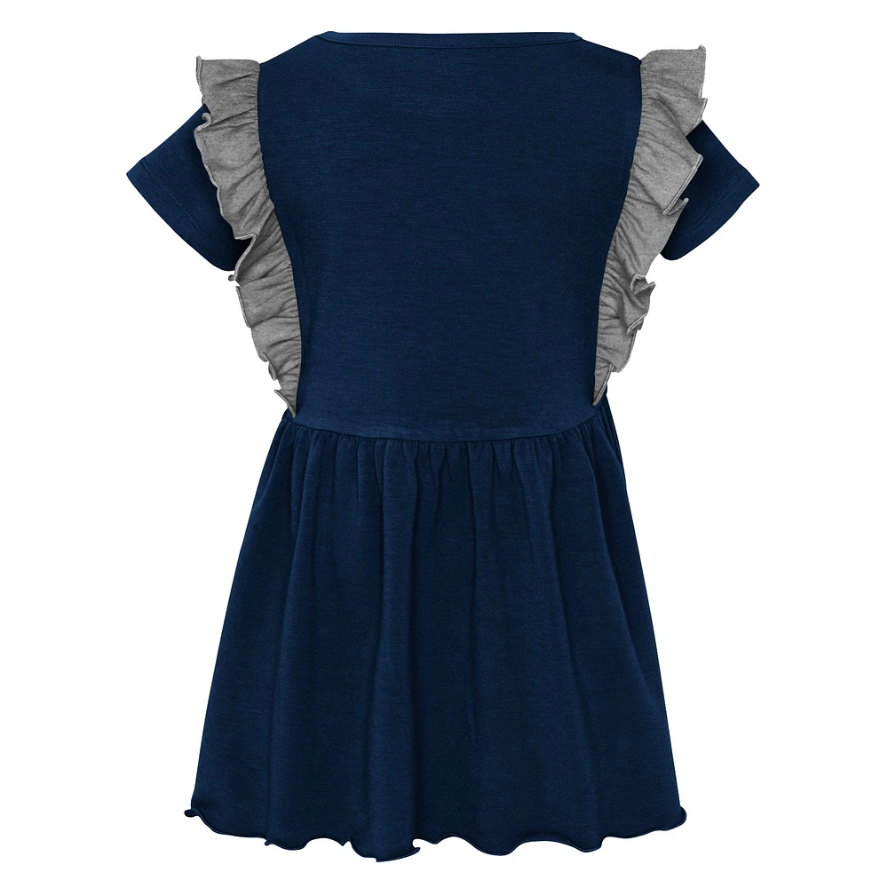 Girls Preschool Navy Dallas Cowboys Too Cute Tri-Blend Dress