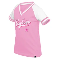 T-shirt à col en V raglan multiplicateur Mommy & Me des Cowboys de Dallas New Era pour fille