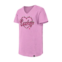Girls Youth New Era Pink Dallas Cowboys Flip Sequins V-Neck T-Shirt