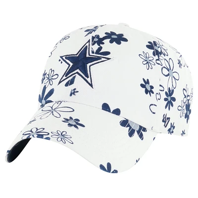 Chapeau réglable pour jeunes filles '47 Dallas Cowboys Daisy Delight Clean Up blanc