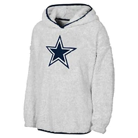 Girls Youth Cream Dallas Cowboys Ultimate Teddy Fleece Pullover Hoodie