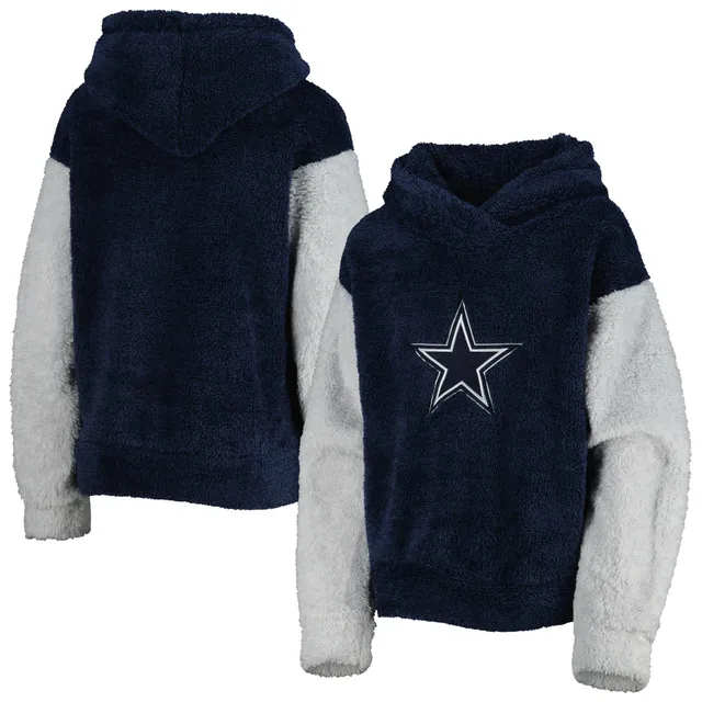 Girls Youth Dallas Cowboys Pink Prime Pullover Hoodie