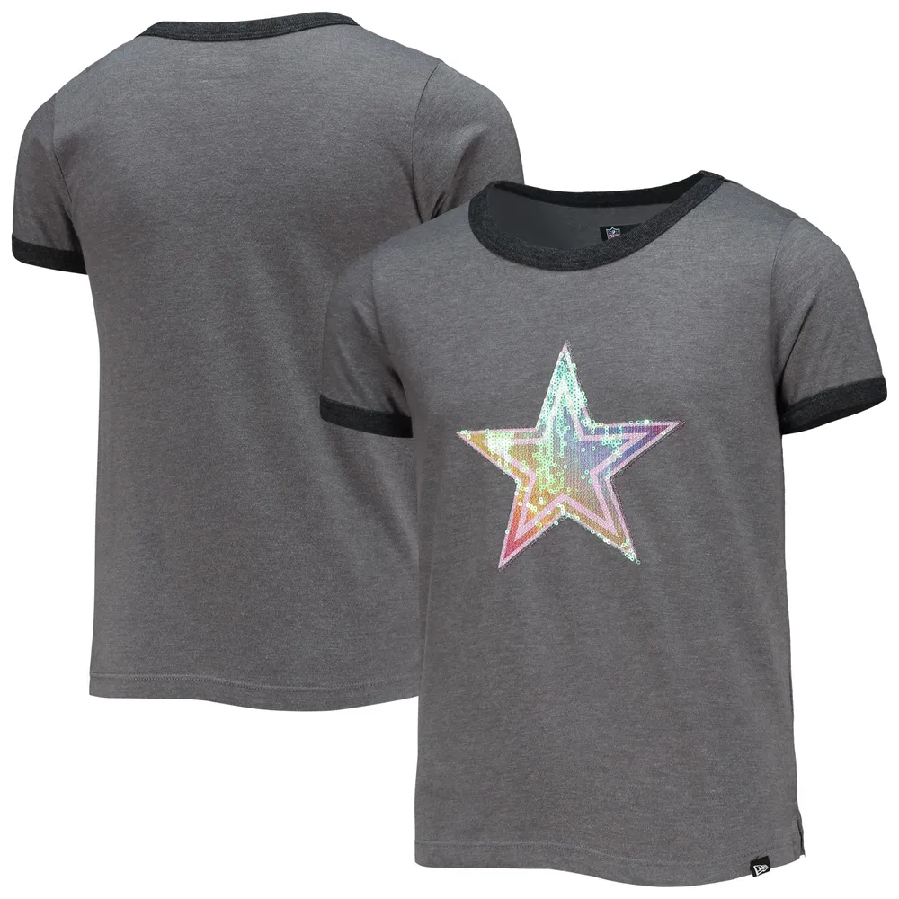 New Era Girls' Dallas Cowboys Sequin T-Shirt