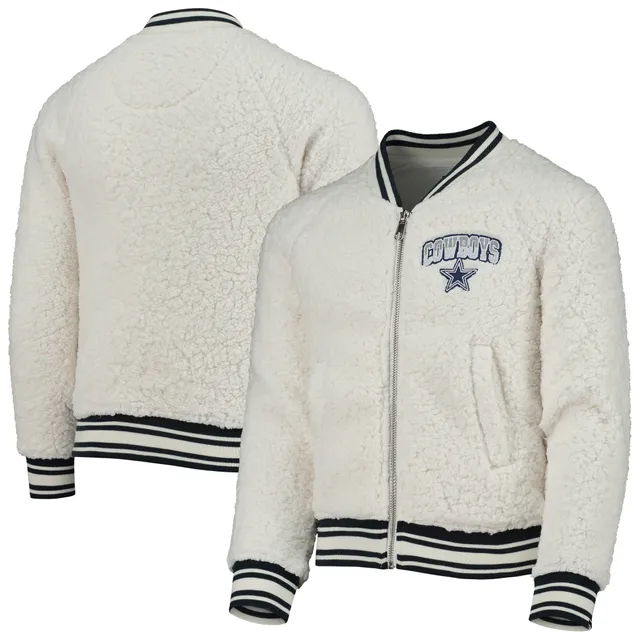 Lids Dallas Cowboys New Era Girls Youth Sherpa Full-Zip Raglan