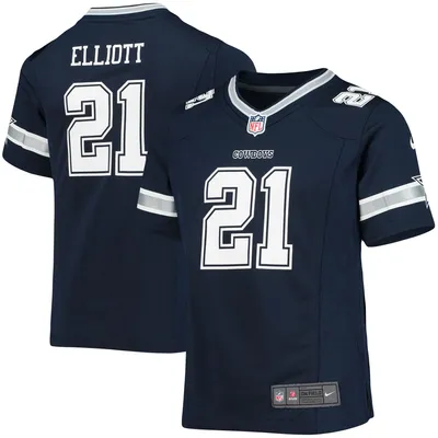 Dallas Cowboys Youth Ezekiel Elliott Game Nike Jersey - Navy Blue / XL