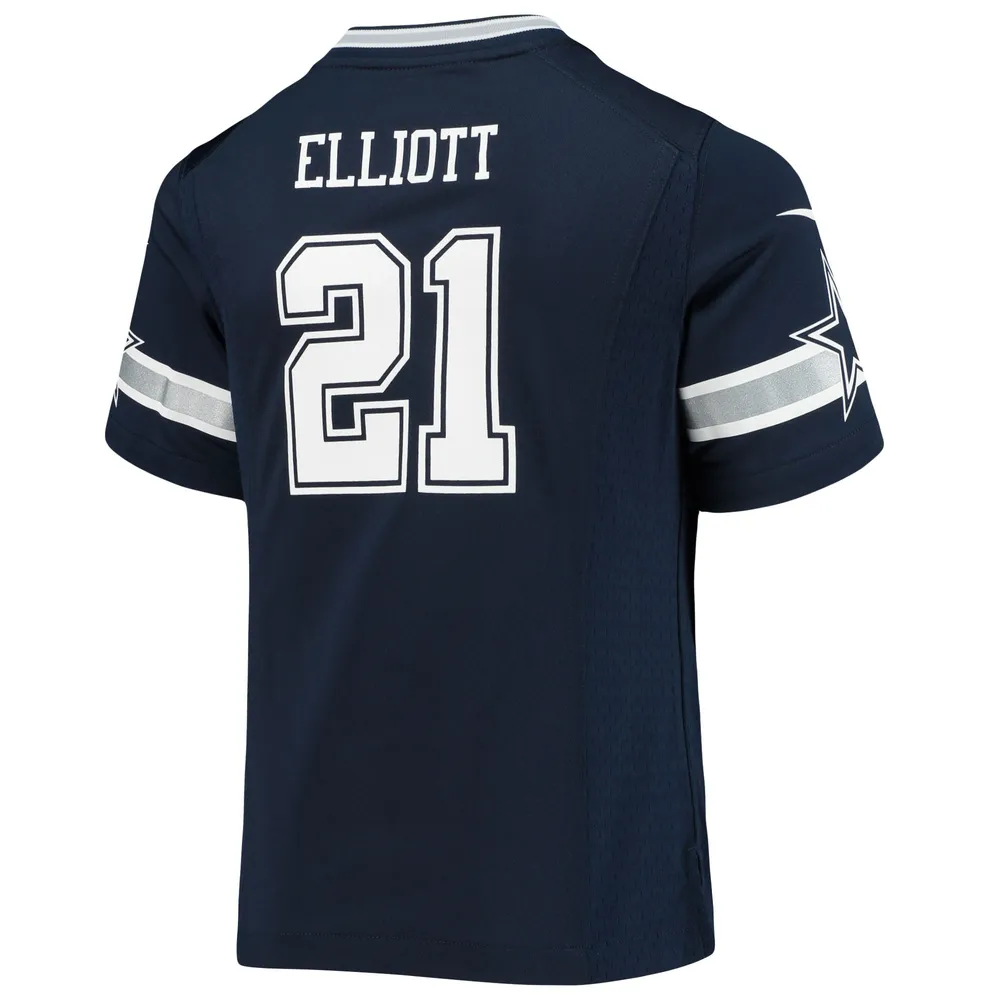 Youth Nike Ezekiel Elliott Navy Dallas Cowboys Player Game Jersey