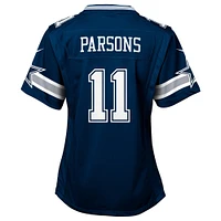 Maillot de match Nike Micah Parsons pour filles, bleu marine, Dallas Cowboys