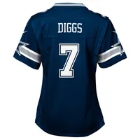 Maillot de match Nike Trevon Diggs pour filles, bleu marine, Dallas Cowboys