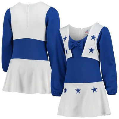 Dallas Cowboys Girls Youth Cheer Set - Royal/White