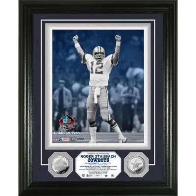 Roger Staubach Dallas Cowboys Highland Mint Hall of Fame Induction Photomint