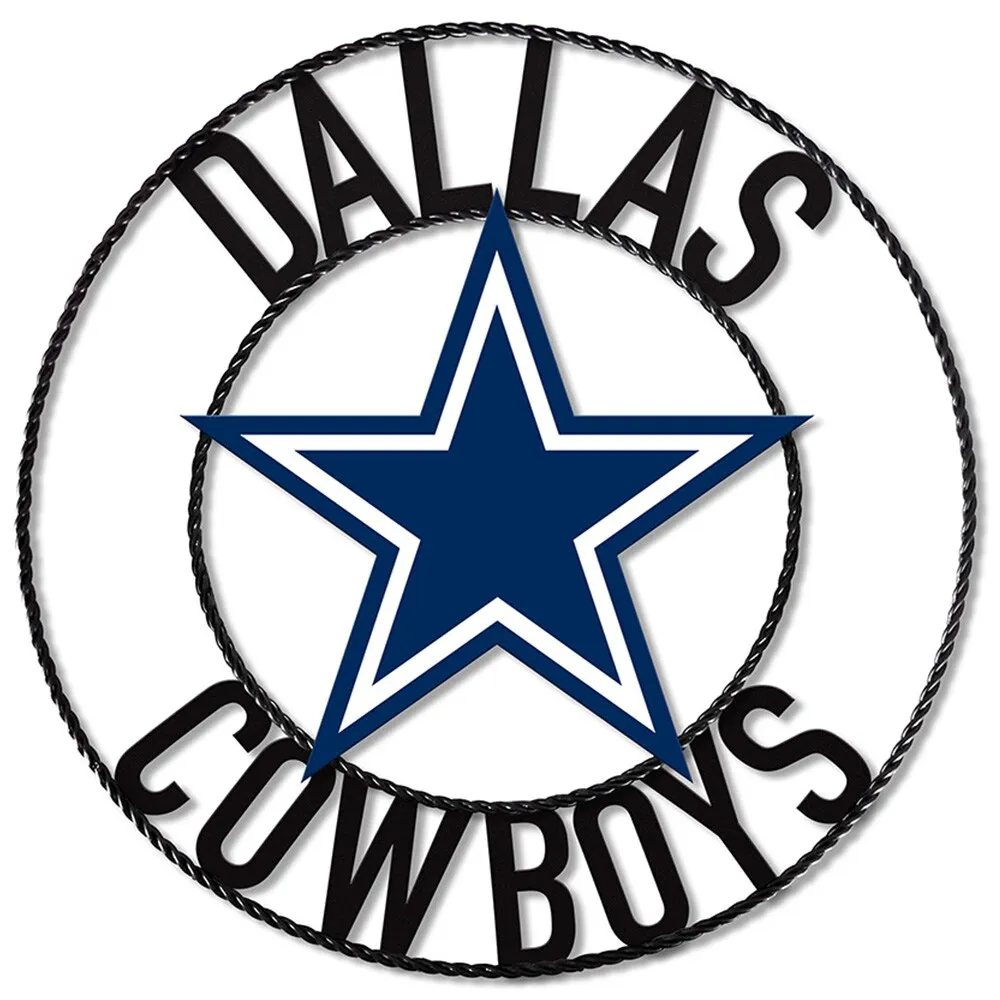 Dallas Cowboys 24 Wrought Iron Wall Art