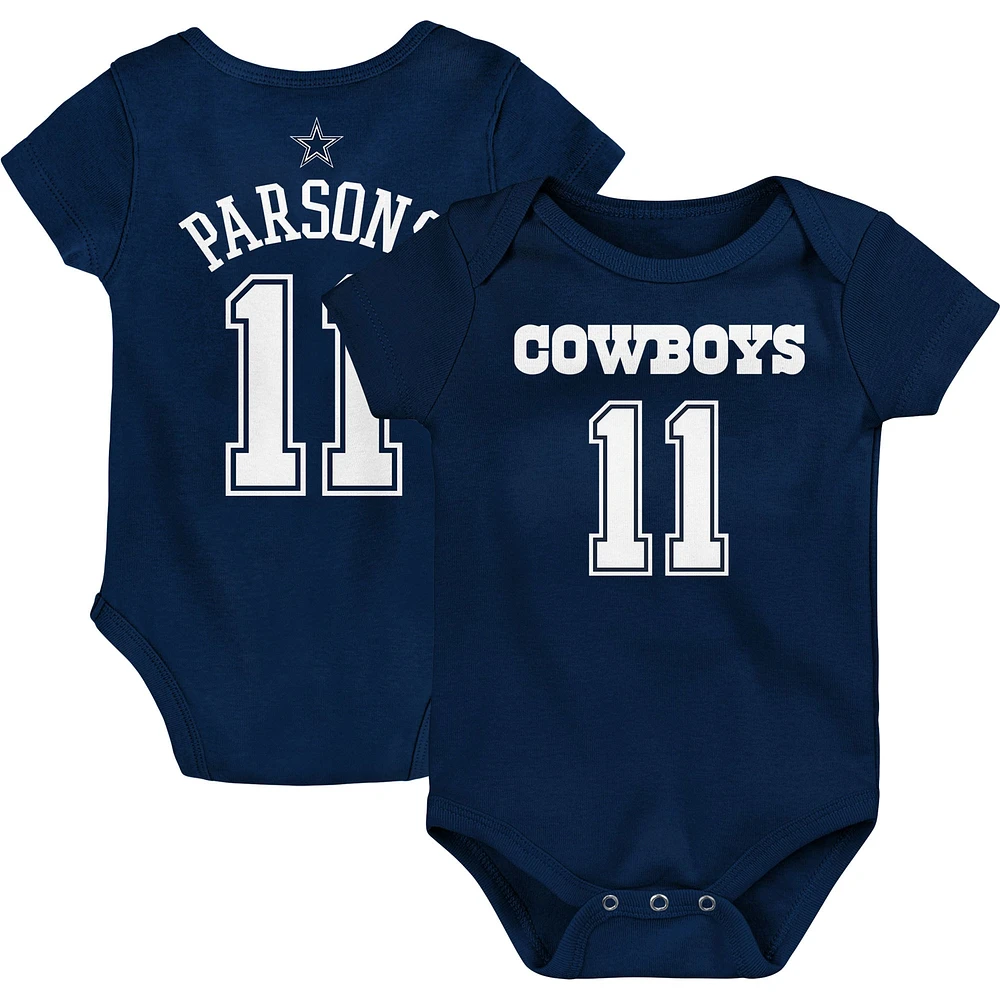 Infant Micah Parsons Navy Dallas Cowboys Mainliner Player Name & Number Body