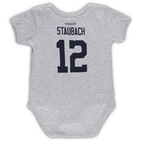 Infant Mitchell & Ness Roger Staubach Heathered Gray Dallas Cowboys Mainliner Retired Player Name Number Bodysuit