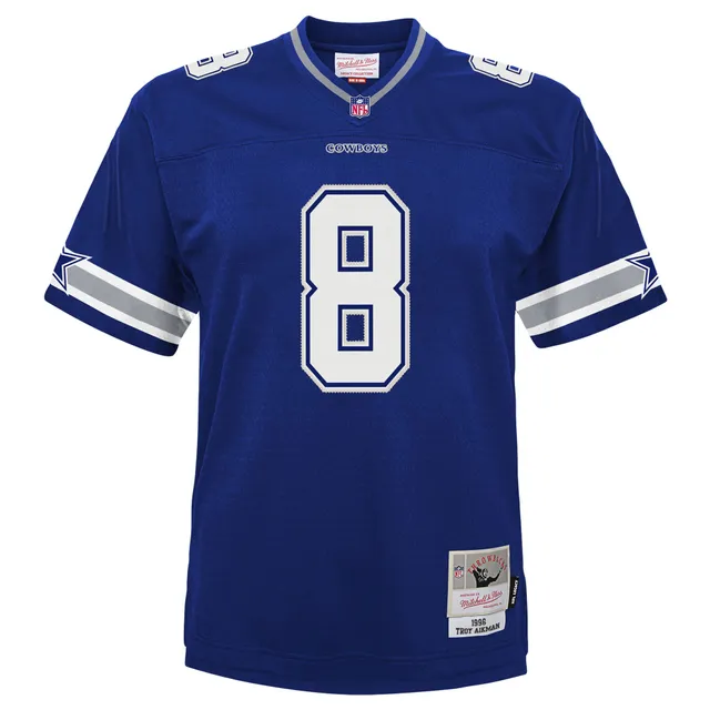 Youth Mitchell & Ness Troy Aikman Navy Dallas Cowboys Retired Player Legacy  Jersey