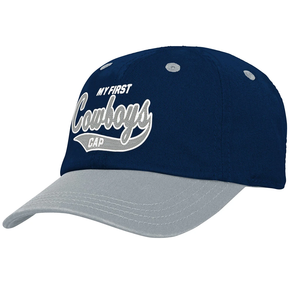 Casquette souple My First Tail Sweep Flex pour bébé bleu marine/argent Dallas Cowboys