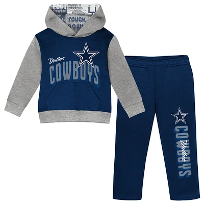 Ensemble sweat à capuche et pantalon en polaire bleu marine Dallas Cowboys Coin Toss pour bébé