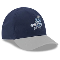 Casquette réglable New Era Dallas Cowboys Retro Joe My 1st 9TWENTY bleu marine/argenté pour bébé