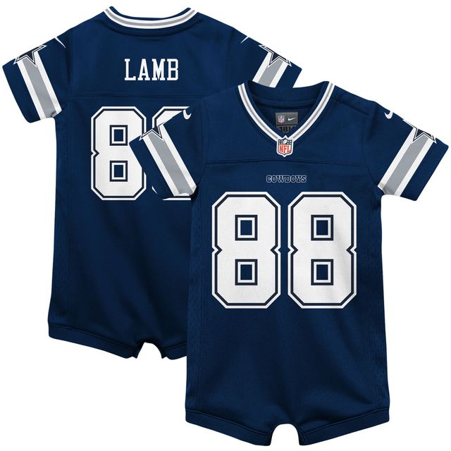 Barboteuse de jeu en jersey Nike CeeDee Lamb Navy Dallas Cowboys pour bébé