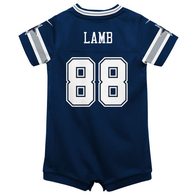 Barboteuse de jeu en jersey Nike CeeDee Lamb Navy Dallas Cowboys pour bébé