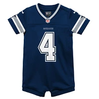 Barboteuse Nike Dak Prescott pour bébé, bleu marine, Dallas Cowboys Game Jersey