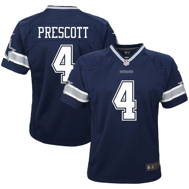 Maillot de jeu joueur Nike Dak Prescott marine des Dallas Cowboys pour bébé