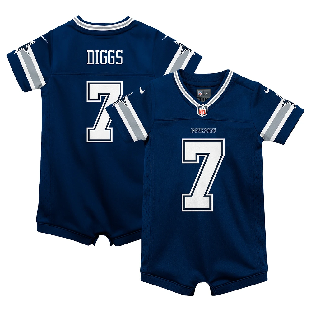 Barboteuse de jeu Nike Trevon Diggs pour bébé, bleu marine, Dallas Cowboys, maillot