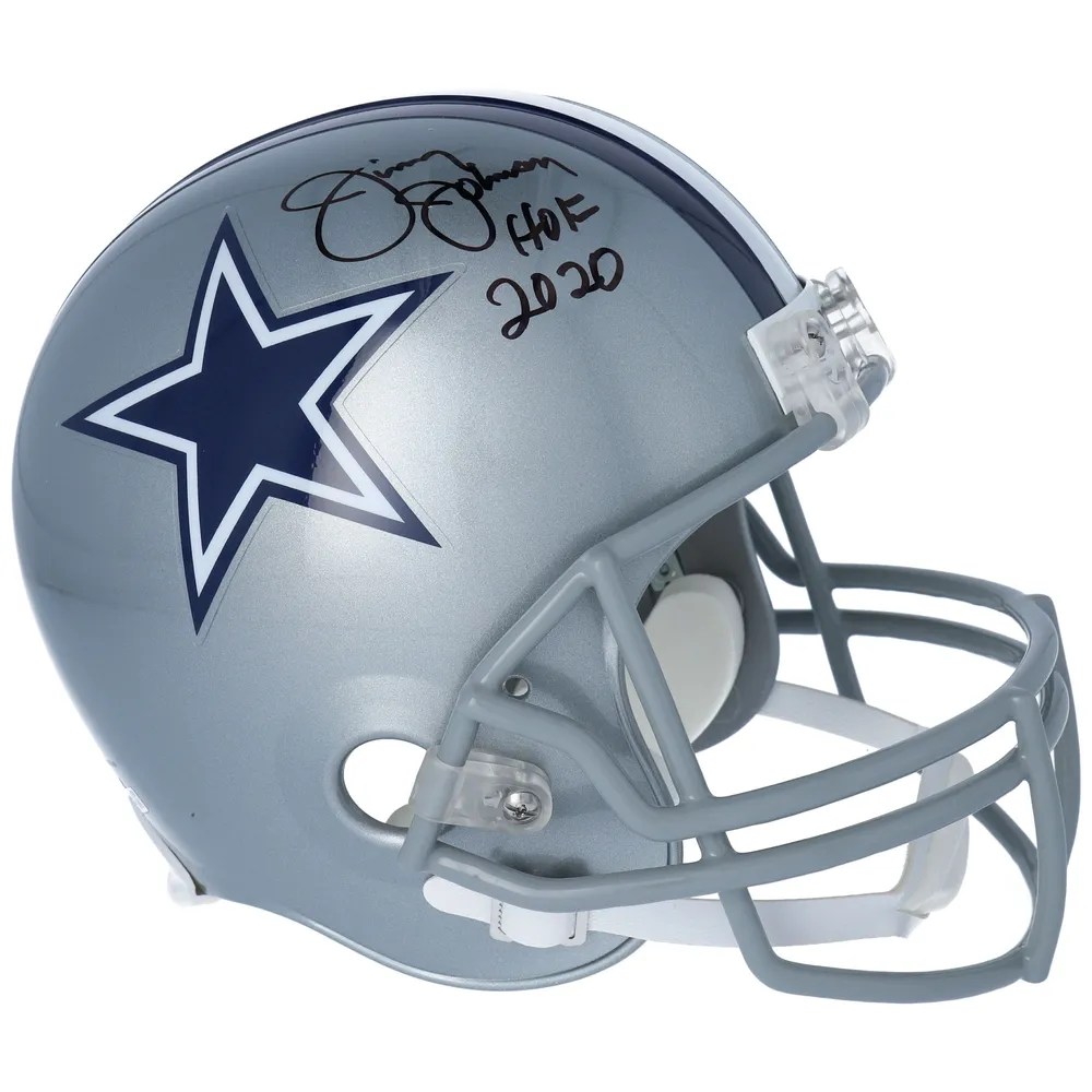 Lids Jimmy Johnson Dallas Cowboys Fanatics Authentic Autographed Riddell Replica  Helmet with 'HOF 2020' Inscription