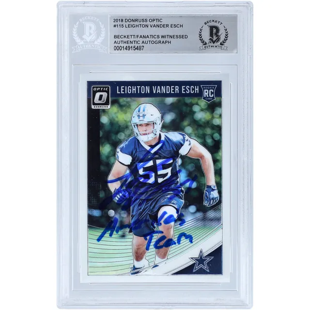 Lids Leighton Vander Esch Dallas Cowboys Autographed 2018 Panini Donruss  Optic #115 Beckett Fanatics Witnessed Authenticated Rookie Card with  'America's Team' Inscription
