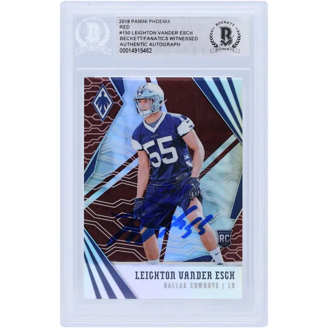 Lids Leighton Vander Esch Dallas Cowboys Autographed 2018 Panini Phoenix  Red #150 #230/299 Beckett Fanatics Witnessed Authenticated Rookie Card