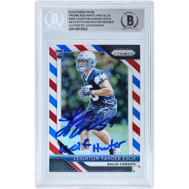 Leighton Vander Esch Dallas Cowboys Autographed 2018 Panini Prizm