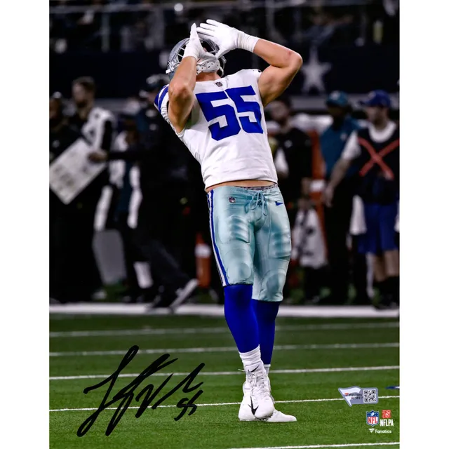 Lids Leighton Vander Esch Dallas Cowboys Fanatics Authentic Autographed  Riddell Flat White Alternate Revolution Speed Replica Helmet