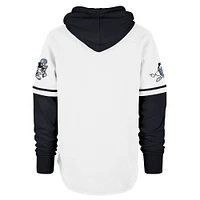 Sweat à capuche manches courtes rétro Dallas Cowboys '47 blanc/noir pour homme