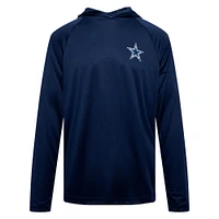 Sweat à capuche raglan Solar Stream Omni-Wick bleu marine Columbia pour homme des Cowboys de Dallas
