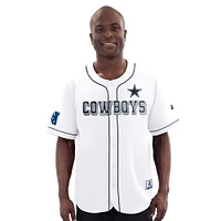 Maillot de baseball relais Dallas Cowboys G-III Sports by Carl Banks pour homme, blanc