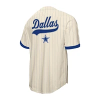 Haut en maille boutonné crème Dallas Cowboys Final Seconds pour homme Mitchell & Ness